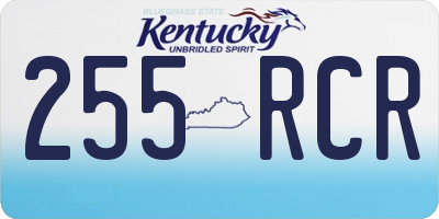 KY license plate 255RCR