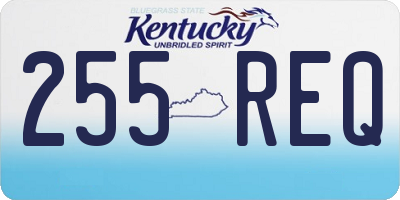 KY license plate 255REQ