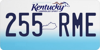 KY license plate 255RME