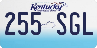 KY license plate 255SGL