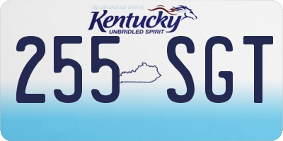 KY license plate 255SGT