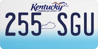 KY license plate 255SGU