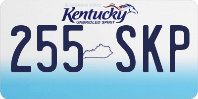 KY license plate 255SKP