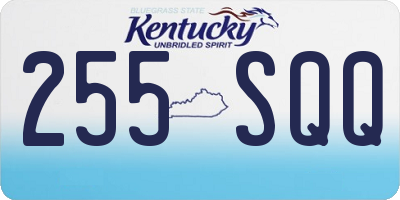 KY license plate 255SQQ