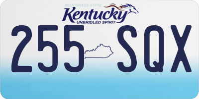 KY license plate 255SQX