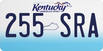 KY license plate 255SRA