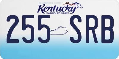 KY license plate 255SRB