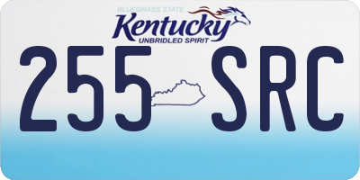 KY license plate 255SRC