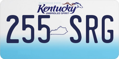 KY license plate 255SRG