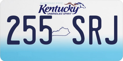 KY license plate 255SRJ