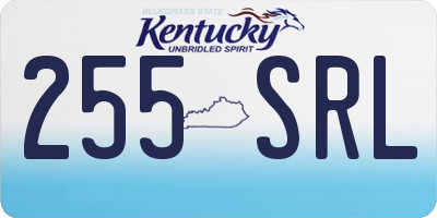 KY license plate 255SRL