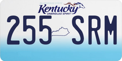 KY license plate 255SRM