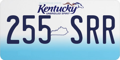 KY license plate 255SRR