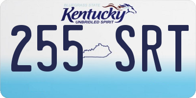 KY license plate 255SRT