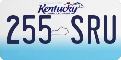 KY license plate 255SRU