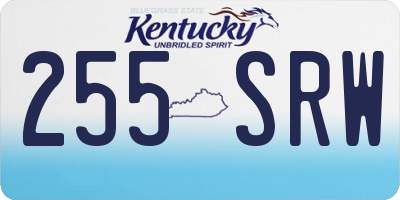 KY license plate 255SRW