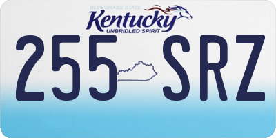 KY license plate 255SRZ