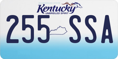 KY license plate 255SSA