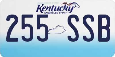 KY license plate 255SSB