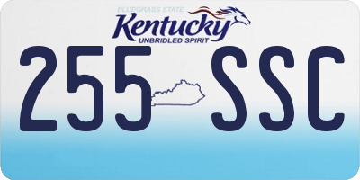 KY license plate 255SSC