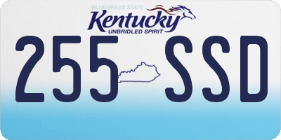 KY license plate 255SSD