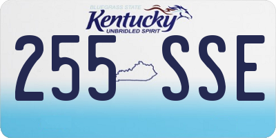 KY license plate 255SSE