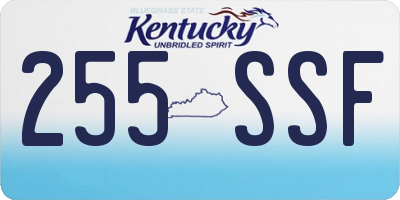 KY license plate 255SSF