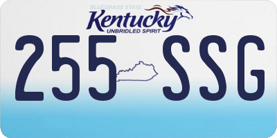 KY license plate 255SSG
