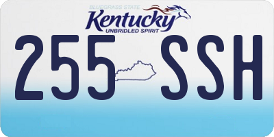 KY license plate 255SSH