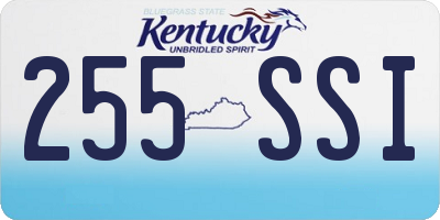 KY license plate 255SSI