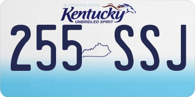 KY license plate 255SSJ