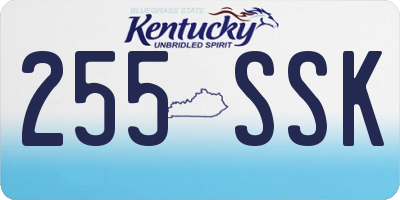 KY license plate 255SSK