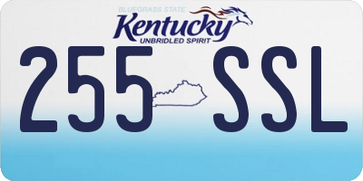 KY license plate 255SSL