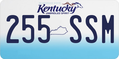 KY license plate 255SSM