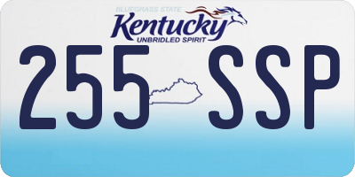 KY license plate 255SSP