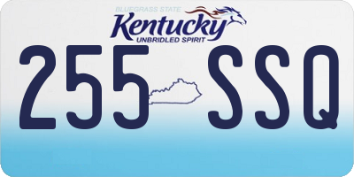 KY license plate 255SSQ