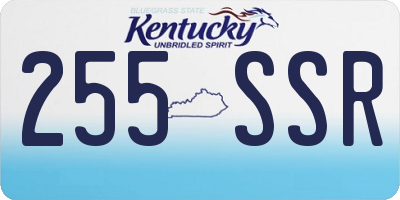 KY license plate 255SSR