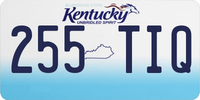 KY license plate 255TIQ