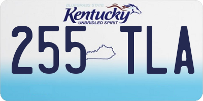 KY license plate 255TLA