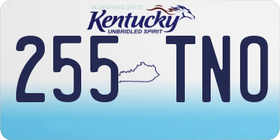 KY license plate 255TNO
