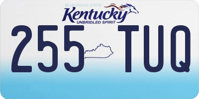 KY license plate 255TUQ