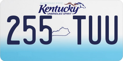 KY license plate 255TUU