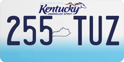 KY license plate 255TUZ