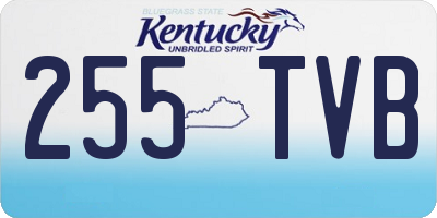 KY license plate 255TVB