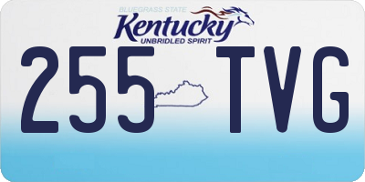 KY license plate 255TVG