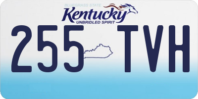 KY license plate 255TVH