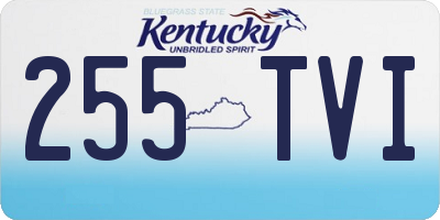 KY license plate 255TVI