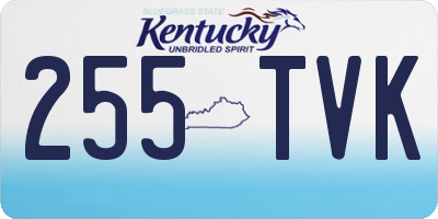 KY license plate 255TVK