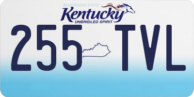 KY license plate 255TVL