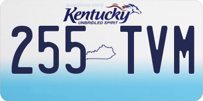 KY license plate 255TVM